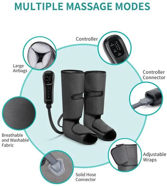 Alt view image 6 of 7 - Leg Compression Massager for Circulation and Relaxation