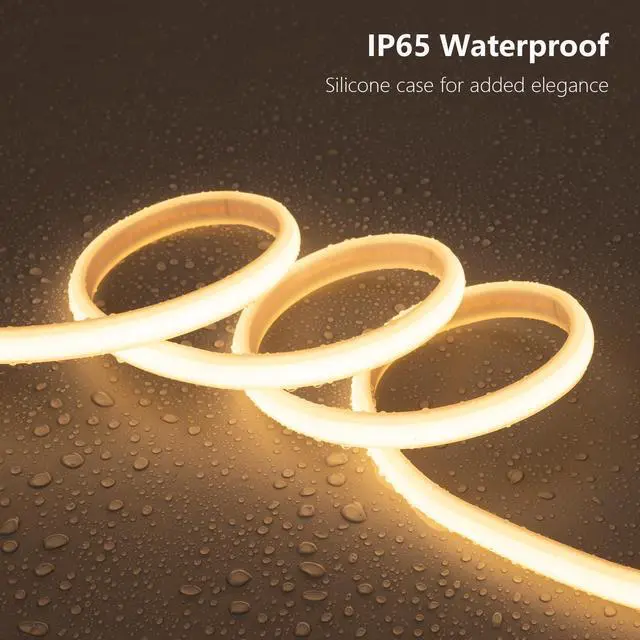 Alt view image 2 of 7 - AC 110V Outdoor COB LED Strip Lights Waterproof 65.6ft 200W