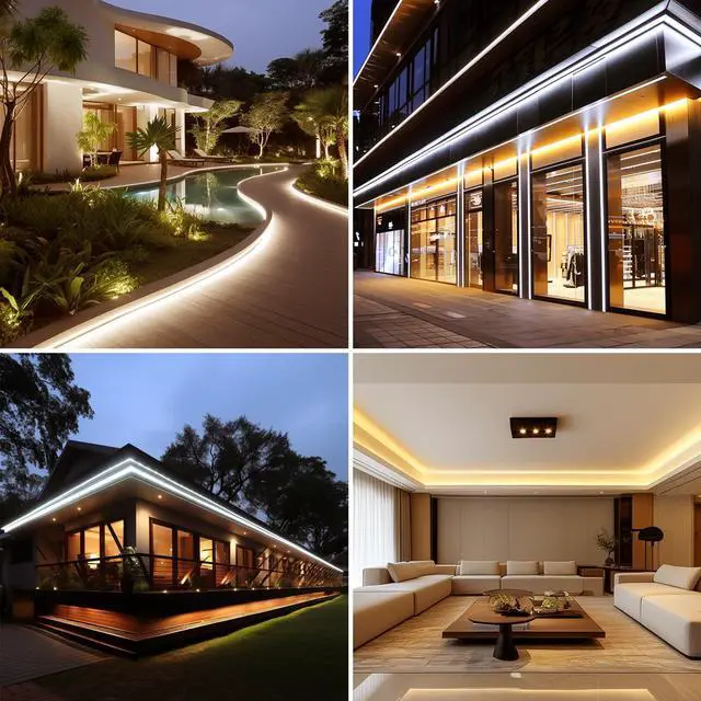 Alt view image 5 of 7 - AC 110V Outdoor COB LED Strip Lights Waterproof 65.6ft 200W