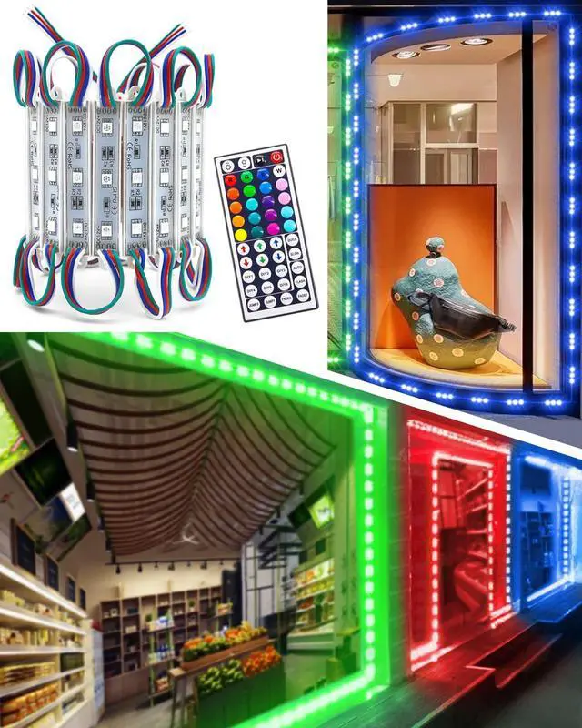 Main image of LED Storefront Lights for Business Waterproof Decorative Light for Advertising Letter Signs 4 Set 5050 SMD Window Strip Lights 40ft 80 Pieces LED Module Lights