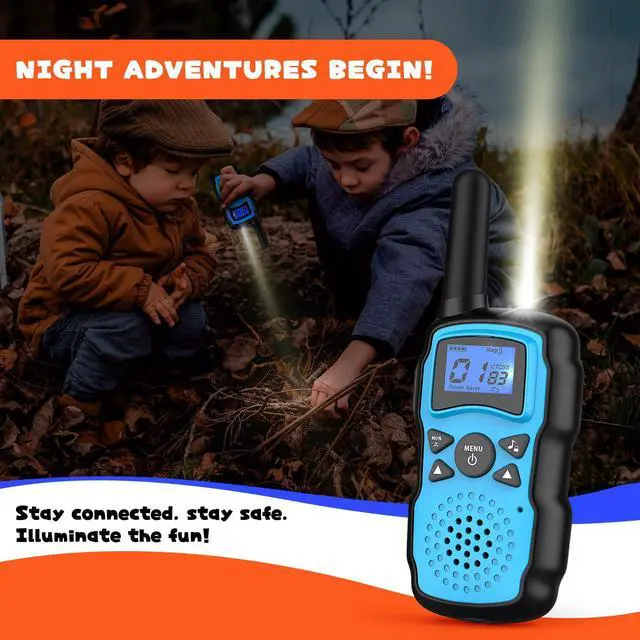 Alt view image 6 of 7 - Walkie Talkies for Kids 4 Pack,Family Walky Talky Adults Children Radio Long Range,Outdoor Camping Fun Toys Birthday Present Xmas Gifts for 4 5 6 7 8 Year Old Girls Boys No Battery No Charger
