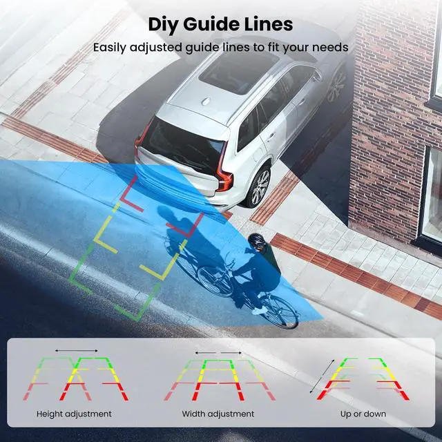 Alt view image 7 of 7 - Wireless Backup Camera for Car Easy Install: No Delay 5" HD 1080P Rear View Camera with Clear Night Vision 2 Channels, IP69K Waterproof Back Up Camera System for Truck, Pickup, SUV, Van - W12