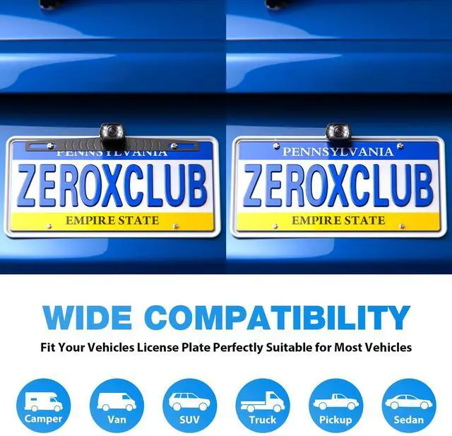 Alt view image 4 of 7 - Wired Backup Camera Kit with 7" Monitor, HD 1080P Display for Car Truck/Pickup/SUV/Van/RV, Night Vision Rear View Camera IP69 Waterproof-B7