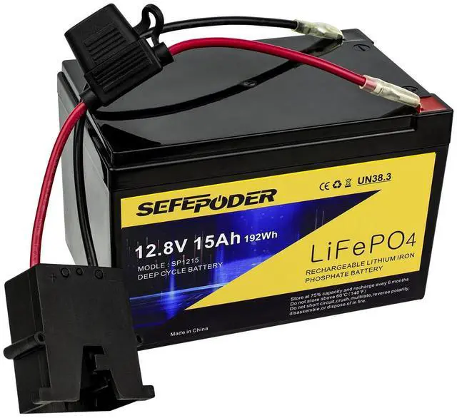 Main image of Replacement Battery Compatible with Fisher Price Power Wheels 12 Volt,12V 15Ah Lifepo4 Lithium Ion Rechargeable Battery for Power Wheels Ride-On Vehicles