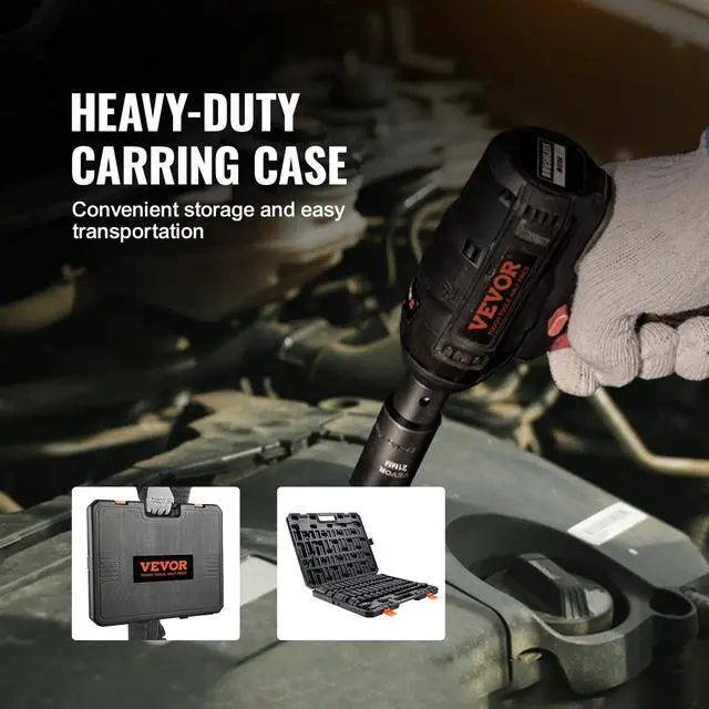 Alt view image 6 of 7 - 1/2" Drive Impact Socket Set, 65 Piece SAE 3/8" to 1-1/4" and Metric 10-24mm, 6 Point Cr-V Alloy Steel for Auto Repair, Easy-to-Read Size Markings, Rugged Construction, Storage Case