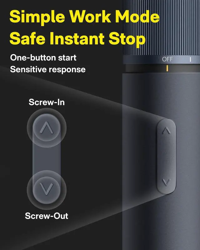 Alt view image 4 of 7 - Electric Screwdriver Rechargeable, 3.6V Cordless Screwdriver Set USB-C, 1/4'' Hex Bits, 3 Torque Settings, 1500mAh Battery, LED Light & 12 S2 Metal Bits for Furniture/Electrical Repairs