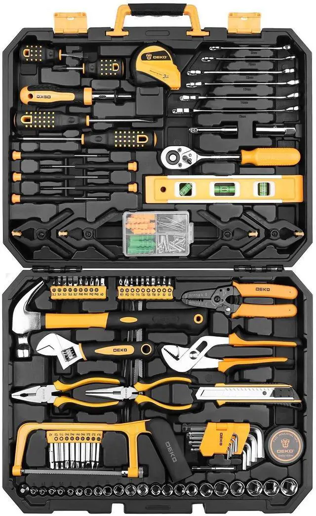 Main image of 228 Piece Socket Wrench Auto Repair Tool Combination Package Mixed Tool Set Hand Tool Kit with Plastic Toolbox Storage Case