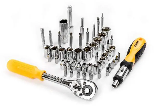 Alt view image 4 of 7 - 228 Piece Socket Wrench Auto Repair Tool Combination Package Mixed Tool Set Hand Tool Kit with Plastic Toolbox Storage Case