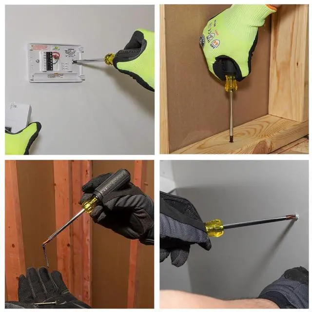 Alt view image 2 of 6 - Screwdriver Set, Made in USA, Slotted and Phillips Screwdrivers with Non-Slip Cushion-Grip Handles and Tip-Ident, 7-Piece