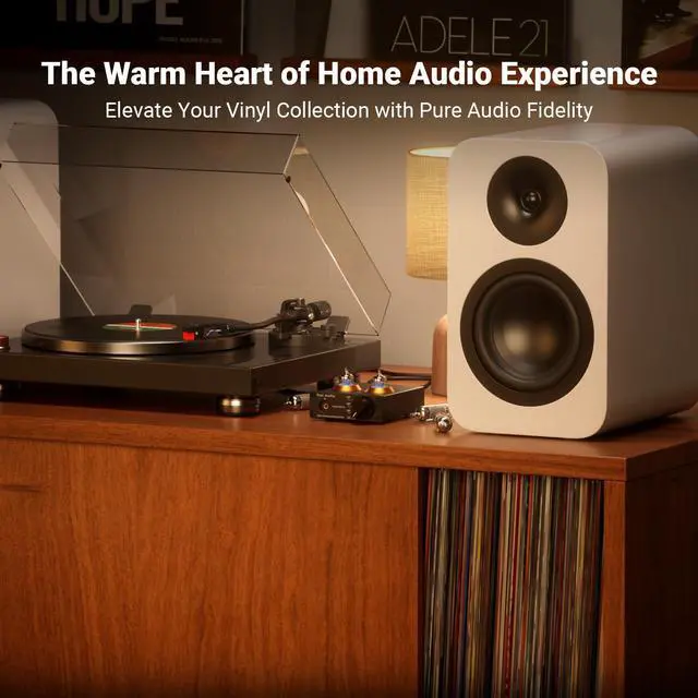 Alt view image 2 of 7 - Box X2 Phono Preamp, Mini Stereo Audio Hi-Fi Preamplifier with Gain Gear, Pre-Amplifier for MM Turntable Phonograph and Record Player, with DC 12V Power Supply