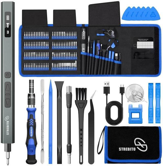 Main image of 144-Piece Upgraded Electric Screwdriver | Max 0.7 N.m, 120 Magnetic Bits, 5-gear Torque Adjustment, Precision Screwdriver Set, Repair Tool Kit for Electronics and PC