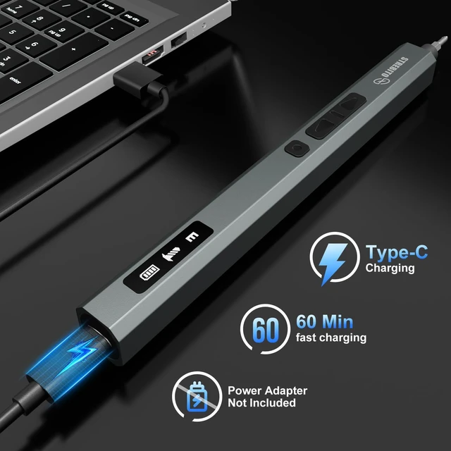 Alt view image 6 of 7 - 144-Piece Upgraded Electric Screwdriver | Max 0.7 N.m, 120 Magnetic Bits, 5-gear Torque Adjustment, Precision Screwdriver Set, Repair Tool Kit for Electronics and PC