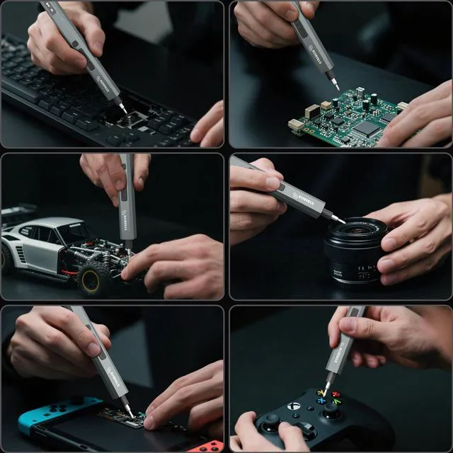 Alt view image 5 of 7 - 144-Piece Upgraded Electric Screwdriver | Max 0.7 N.m, 120 Magnetic Bits, 5-gear Torque Adjustment, Precision Screwdriver Set, Repair Tool Kit for Electronics and PC
