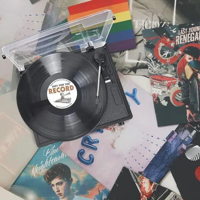 Alt view image 5 of 7 - Vinyl Record Players Vintage Turntable with Speakers Belt-Driven Turn Tables Support 3-Speed, Bluetooth Wireless Playback, Headphone, AUX-in, RCA Line LP Phonograph Auto Stop Retro Black