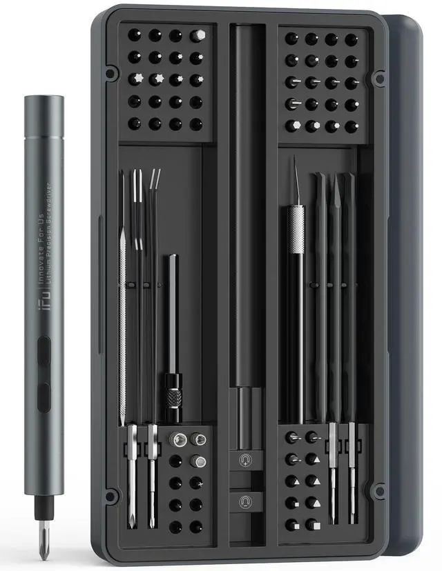 Main image of Mini Electric Screwdriver, 90 in 1 Precision Screwdriver Set  Small Cordless Power Screwdriver with LED Light & 64 Magnetic Bits, Repair Tool for Phone Laptop Camera Watch Computer