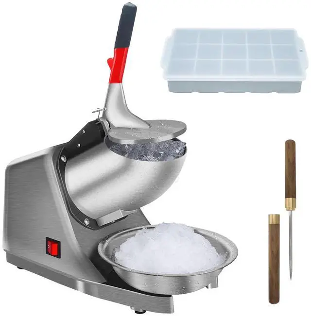 Main image of Shaved Ice Machine Snow Cone Machine Ice Crusher with Stainless Steel Blade Kitchen Electric for Shaved Ice and Snow Cone (300W 2000r/min) Also Comes with a Free Ice Pick and Ice Cube Tray