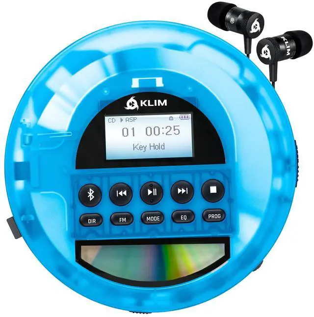 Alt view image 4 of 7 - Nomad Transparent Blue - Portable CD Player Walkman with Long-Lasting Battery - Includes Headphones - Discman MP3 Player - TF Card FM Radio Bluetooth AUX - Ideal for Home, Cars - Version