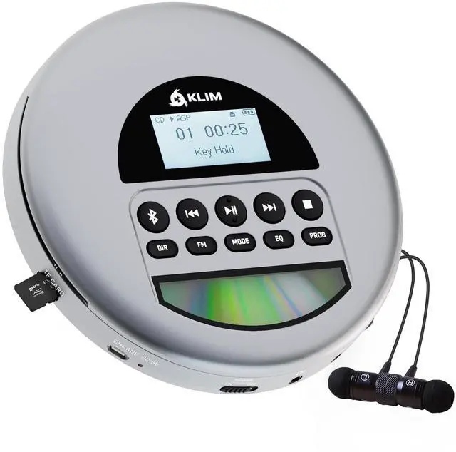 Main image of Nomad - New Version - Portable CD Player Walkman with Long-Lasting Battery - with Headphones - Radio FM - Compatible MP3 CD Player Portable - TF Card Radio FM Bluetooth - Ideal for Cars - Grey