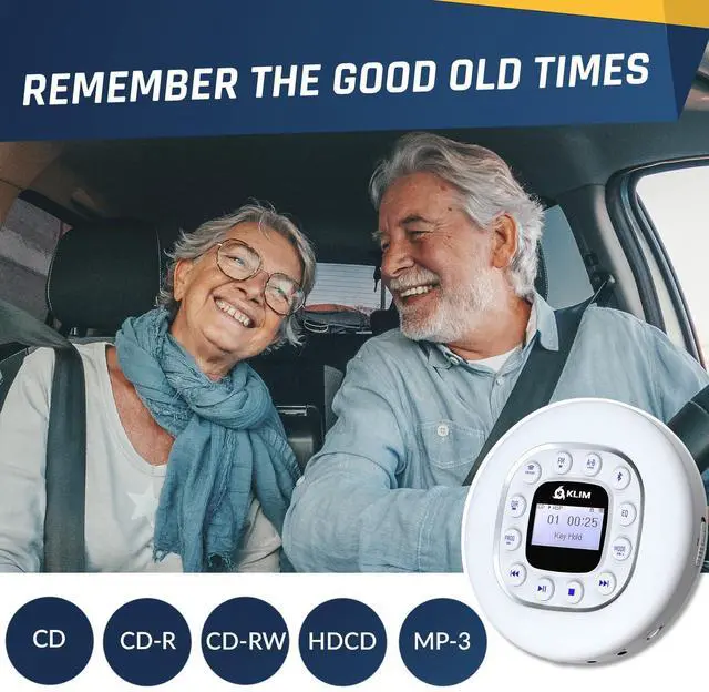 Alt view image 6 of 6 - Journey + Portable CD Player Walkman with Long-Lasting Battery + New + w/Headphones + Radio FM + Compatible MP3 CD Player + SD Card, FM Transmitter, Bluetooth + Ideal for Cars - White