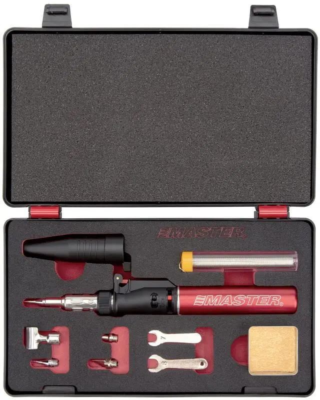 Main image of PI-40SiK Professional Soldering Iron Kit, Butane Soldering Iron, Cordless and Portable with Adjustable Soldering Temperature, Self-Igniting, Butane-Powered, Professional 7-Piece Kit