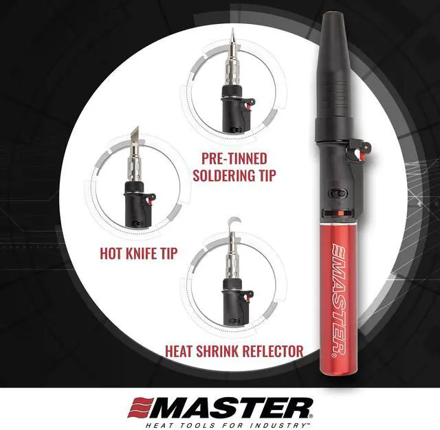 Alt view image 4 of 7 - PI-40SiK Professional Soldering Iron Kit, Butane Soldering Iron, Cordless and Portable with Adjustable Soldering Temperature, Self-Igniting, Butane-Powered, Professional 7-Piece Kit