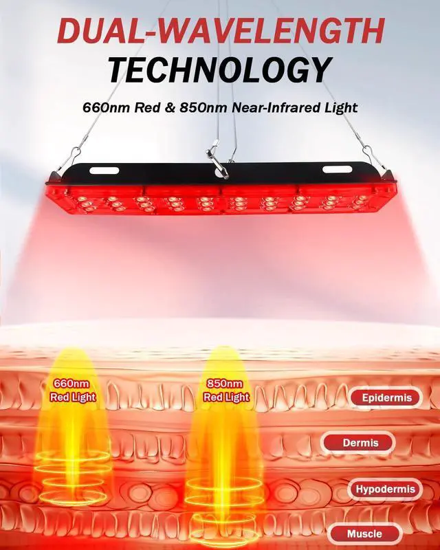 Alt view image 3 of 7 - Red Light Therapy Lamp for Body, Infrared Light Therapy Lamps with Stand, 660nm Red and 850nm Near Infrared Redlight Therapy Device for Full Body Overall Health at Home with Eyes Protection