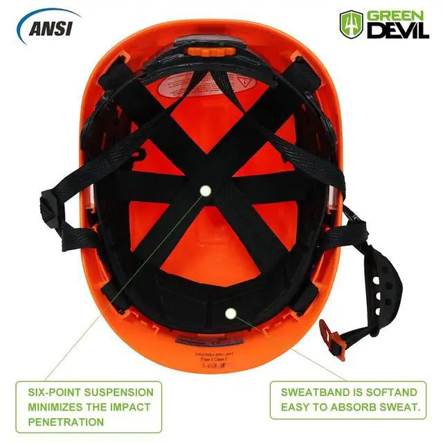 Alt view image 5 of 6 - Forestry Safety Helmet Chainsaw Helmet with Mesh Face Shield and Ear Muffs 3 in 1 Forestry Hard Hat