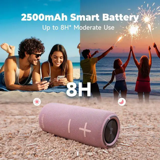 Alt view image 4 of 7 - Bluetooth Speaker,30W Portable Wireless Speaker with TWS,IPX7 Waterproof, 8H Playtime, LED Lights,for Pool/Beach/Shower, Blue Gifts, Electronic Gifts