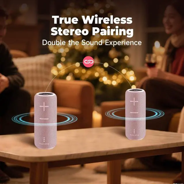 Alt view image 5 of 7 - Bluetooth Speaker,30W Portable Wireless Speaker with TWS,IPX7 Waterproof, 8H Playtime, LED Lights,for Pool/Beach/Shower, Blue Gifts, Electronic Gifts