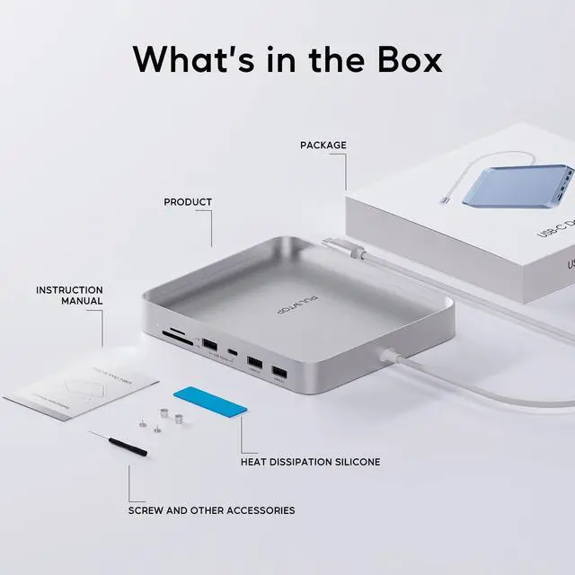 Alt view image 7 of 7 - USB C HUB for iMac 24 inch 2021/2023/2024, USB Hub Adapter iMac Accessories for i-Mac M1/M3/M4 with USB C 10Gbps 3*USB A SD/TF, Docking Station Support Expand M.2 SSD (Not Included), Silver