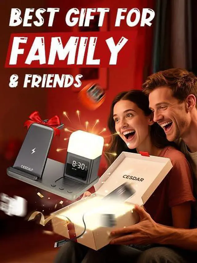 Alt view image 2 of 7 - 6 in 1 Wireless Charging Station for Apple Charging Station for Multiple Devices with Alarm Clock and Night Light nightstand for iPhone 16 15 14 13 for Apple Watch Best Gift for Your Loved Ones