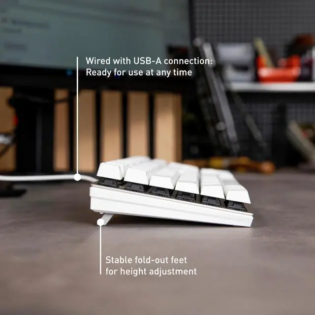 Alt view image 5 of 7 - KC 200 MX Mechanical Office Keyboard with New MX2A switches. Modern Design with Metal Plate Frame. (Bronze W/MX2A Silent Red Switch)