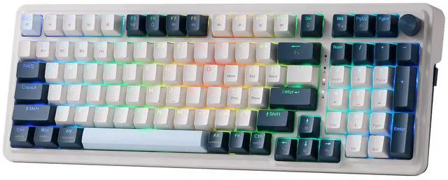 Main image of K686 PRO 98 Keys Wireless Gasket RGB Gaming Keyboard, 3-Mode Win/Mac Mechanical Keyboard w/5-Layer Noise Dampening, Dedicated Knob Control & Hot-Swap in Linear Red Switch, Blue Himmel Color