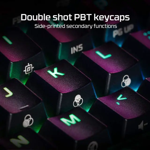 Alt view image 3 of 6 - Alloy Origins 60 - Mechanical Gaming Keyboard, Ultra Compact 60% Form Factor, Double Shot PBT Keycaps, RGB LED Backlit, NGENUITY Software Compatible - Linear  Red Switch,Black