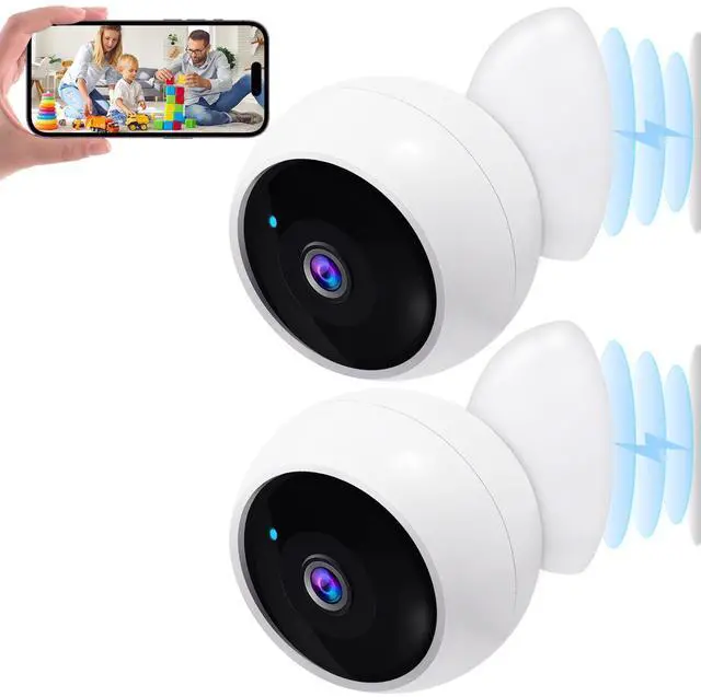Main image of Security Cameras Wireless Outdoor: Magnetic 2-Pack Install-Free Indoor Smart 2K WiFi - Long Battery Life Powered Wireless Cameras for Home Security with AI Motion Detection