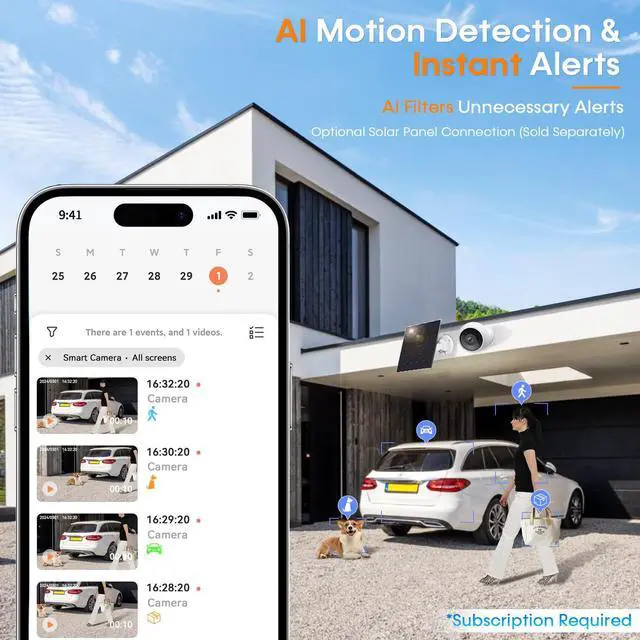 Alt view image 5 of 7 - Security Cameras Wireless Outdoor: Magnetic 2-Pack Install-Free Indoor Smart 2K WiFi - Long Battery Life Powered Wireless Cameras for Home Security with AI Motion Detection