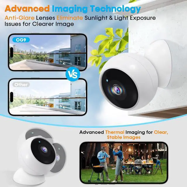 Alt view image 6 of 7 - Security Cameras Wireless Outdoor: Magnetic 2-Pack Install-Free Indoor Smart 2K WiFi - Long Battery Life Powered Wireless Cameras for Home Security with AI Motion Detection