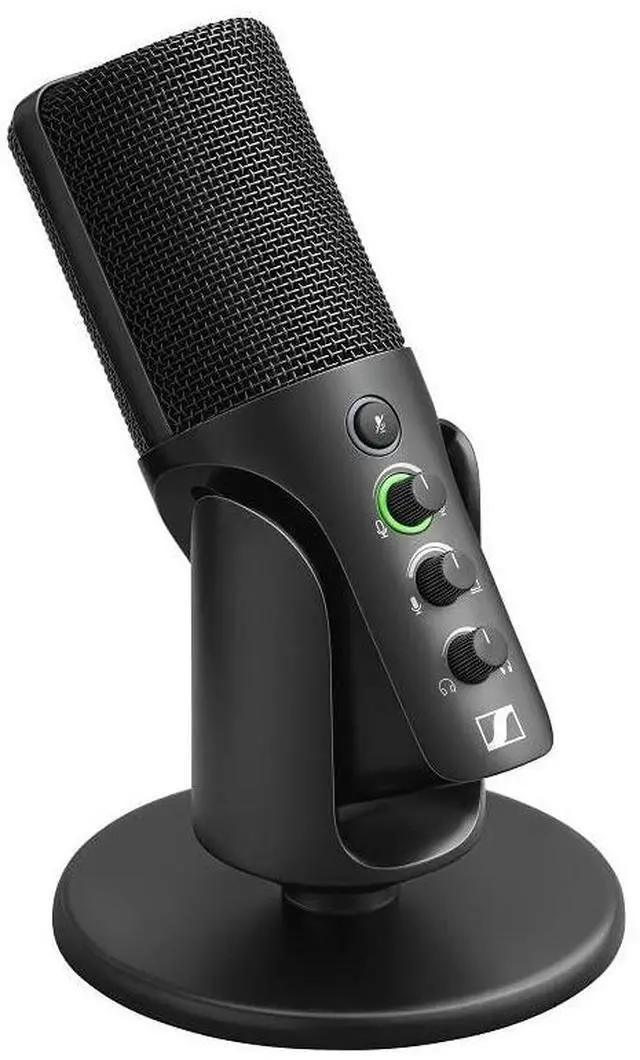 Alt view image 3 of 7 - Professional Profile - USB Cardioid Condenser Microphone & Table Stand, 1.2 m USB-C Cable - Mute Button, Built-in Headphone Jack, Gain, Mix & Volume Control, for PC & Mac,Black