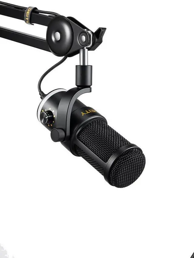 Alt view image 3 of 6 - VO-7U Boom Arm Kit USB Dynamic Podcast Microphone with RGB Lights for Game Podcast Stream YouTube (Black)