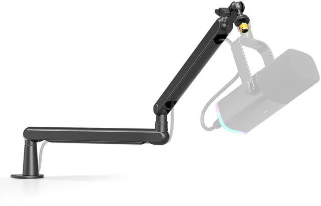 Main image of Microphone Boom Arm, Low Profile Adjustable Stick Microphone Arm Stand with Desk Mount Clamp, Screw Adapter, Cable Management, for Podcast Streaming Gaming Studio-BM88