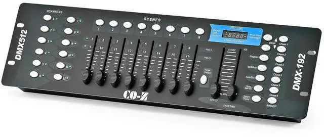 Main image of 192 DMX 512 Stage DJ Light Controller Lighting Mixer Board Console for Light Shows, Party Disco Pub Night Club DJs KTV Bars and Moving Heads