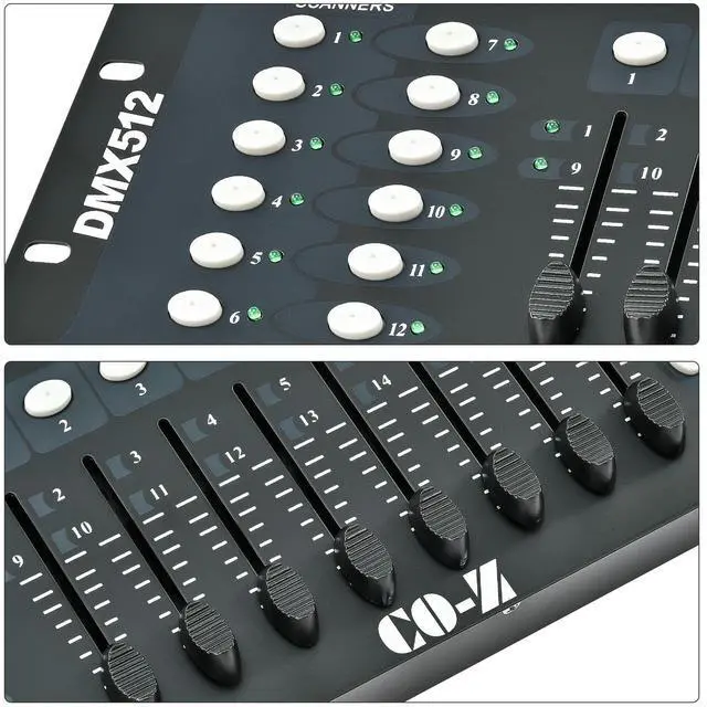 Alt view image 6 of 7 - 192 DMX 512 Stage DJ Light Controller Lighting Mixer Board Console for Light Shows, Party Disco Pub Night Club DJs KTV Bars and Moving Heads