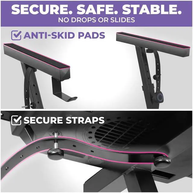 Alt view image 4 of 6 - Keyboard Stand w/ Wheels - Black Z Style Adjustable & Portable Professional Heavy Duty Digital Piano Stand - Fits 54-88 Key Electric Pianos - Sturdy Rolling Musical Keyboard Stand