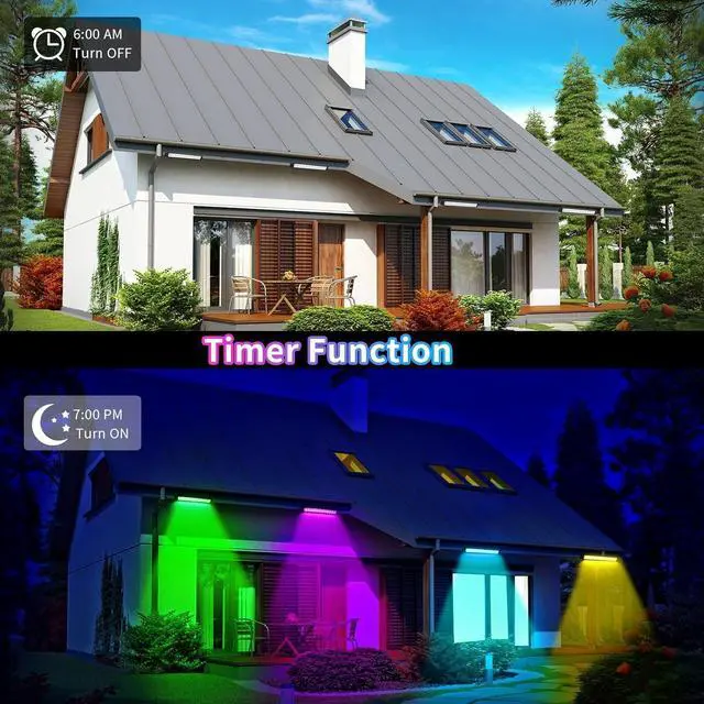 Alt view image 4 of 7 - LED Stage Wash Light Bar - 2Pack 48W RGB DJ Light Bar IP66 Waterproof by Smart APP & Remote Control Wall Washer Uplight for Garden Stage Lighting Events Home Decoration Wall Display