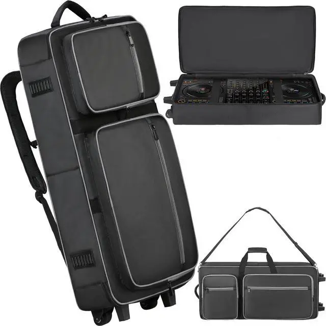 Main image of DJ Controller Case with Wheels Compatible with DDJ FLX10 / DDJ-GRV6 / 1000 / 1000SRT / REV7 / REV5 / SC LIVE 4, Rolling DJ Bag Padded Backpack Soft with Multi-pocket for DJ Controller and Accessories