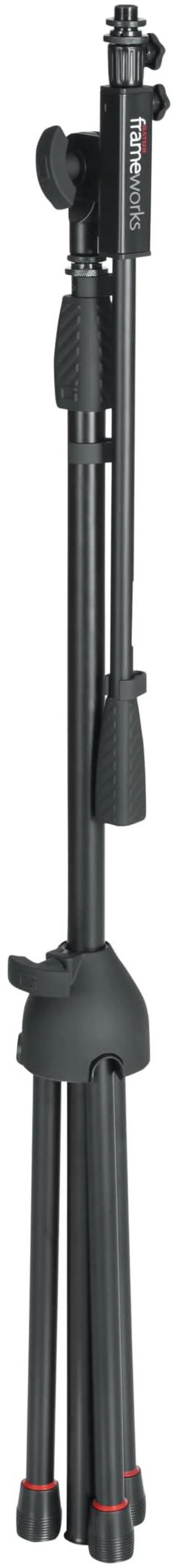 Alt view image 7 of 7 - Tripod Mic Stand with Boom Arm & Soft Grip Twist Clutch Height Adjustment, Includes 3/8" and 5/8" Adapters (GFW-MIC-2020)