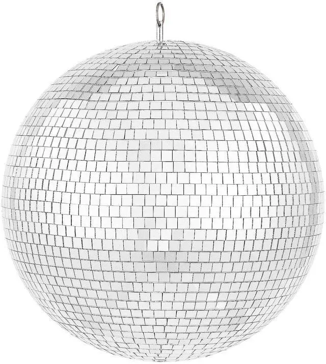 Main image of Mirror Disco Ball, 16 Inch Party Mirror Ball with Hanging Ring, Large Lightning Disco Ball Party Decorations, Ideal for DJ Club, Stage, Wedding, Birthday, Christmas, New Years Celebration