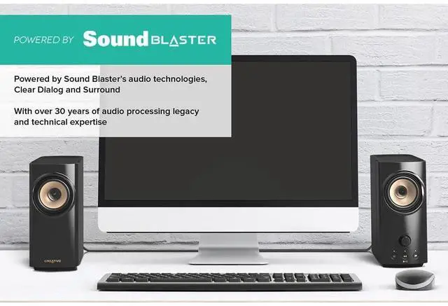 Alt view image 2 of 5 - Labs T60 Compact 2.0 Desktop Speaker System, Black