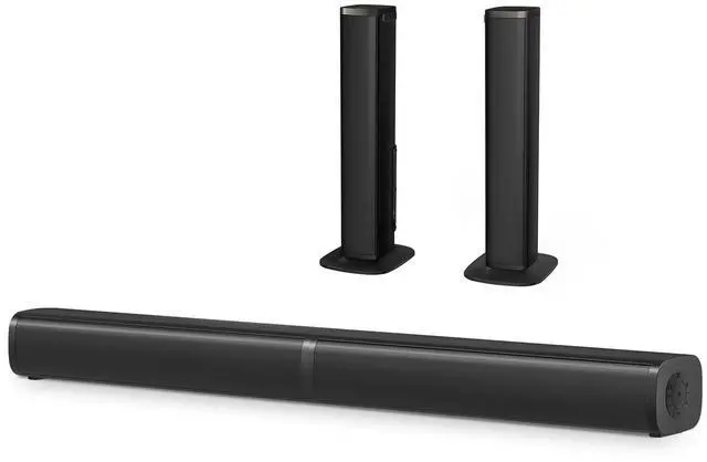 Main image of 2.2 Sound Bar for TV with Built-in Subwoofers, 32 Inches Detachable Soundbar Speaker, Bluetooth 5.3/Optical/AUX/USB Connection (Black)