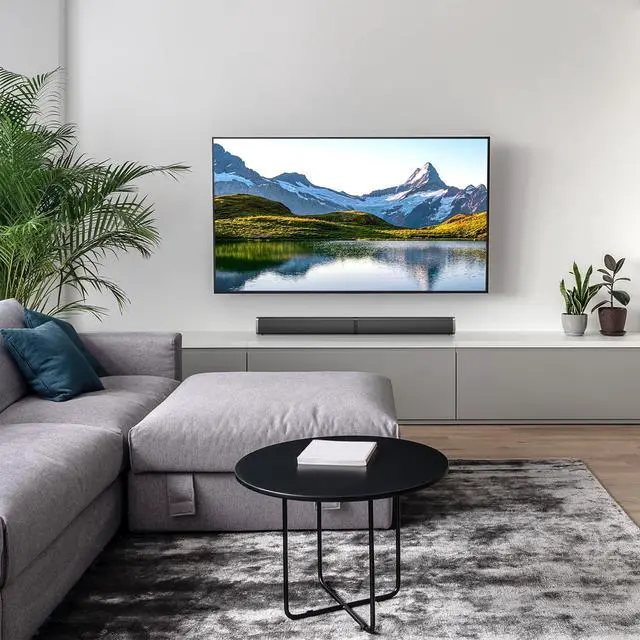 Alt view image 7 of 7 - 2.2 Sound Bar for TV with Built-in Subwoofers, 32 Inches Detachable Soundbar Speaker, Bluetooth 5.3/Optical/AUX/USB Connection (Black)
